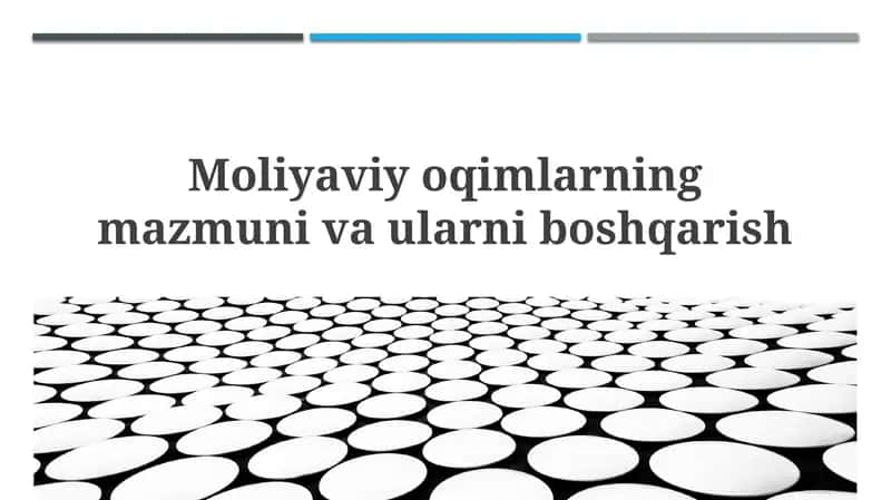 Moliyaviy oqimlar