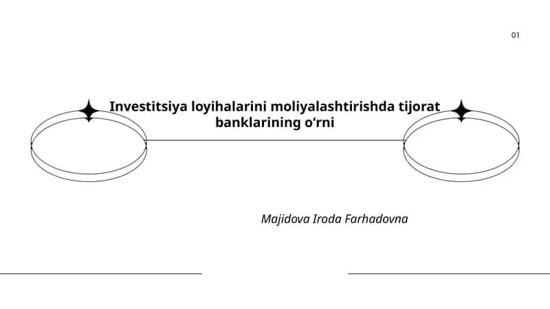 Tijorat banklarining investitsiya loyihalarini moliyalashtirishdagi roli va funksiyalari