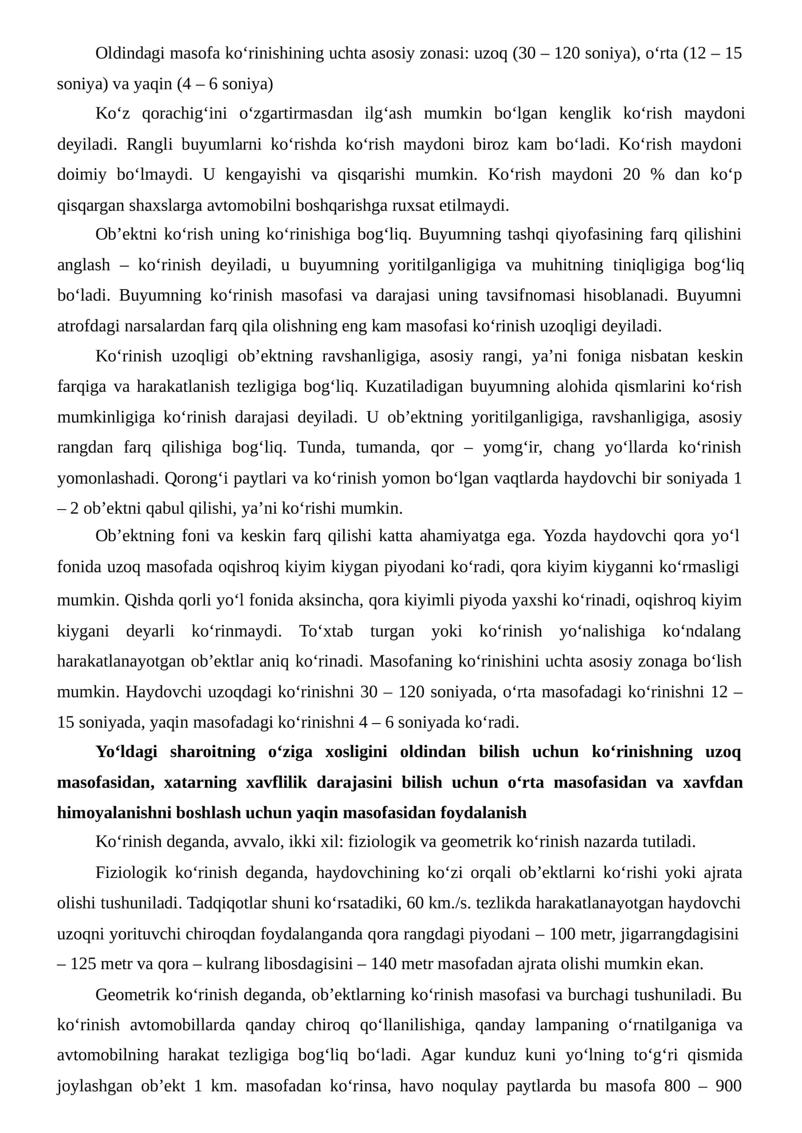 Oldindagi masofa ko'rinishining uchta asosiy zonasi