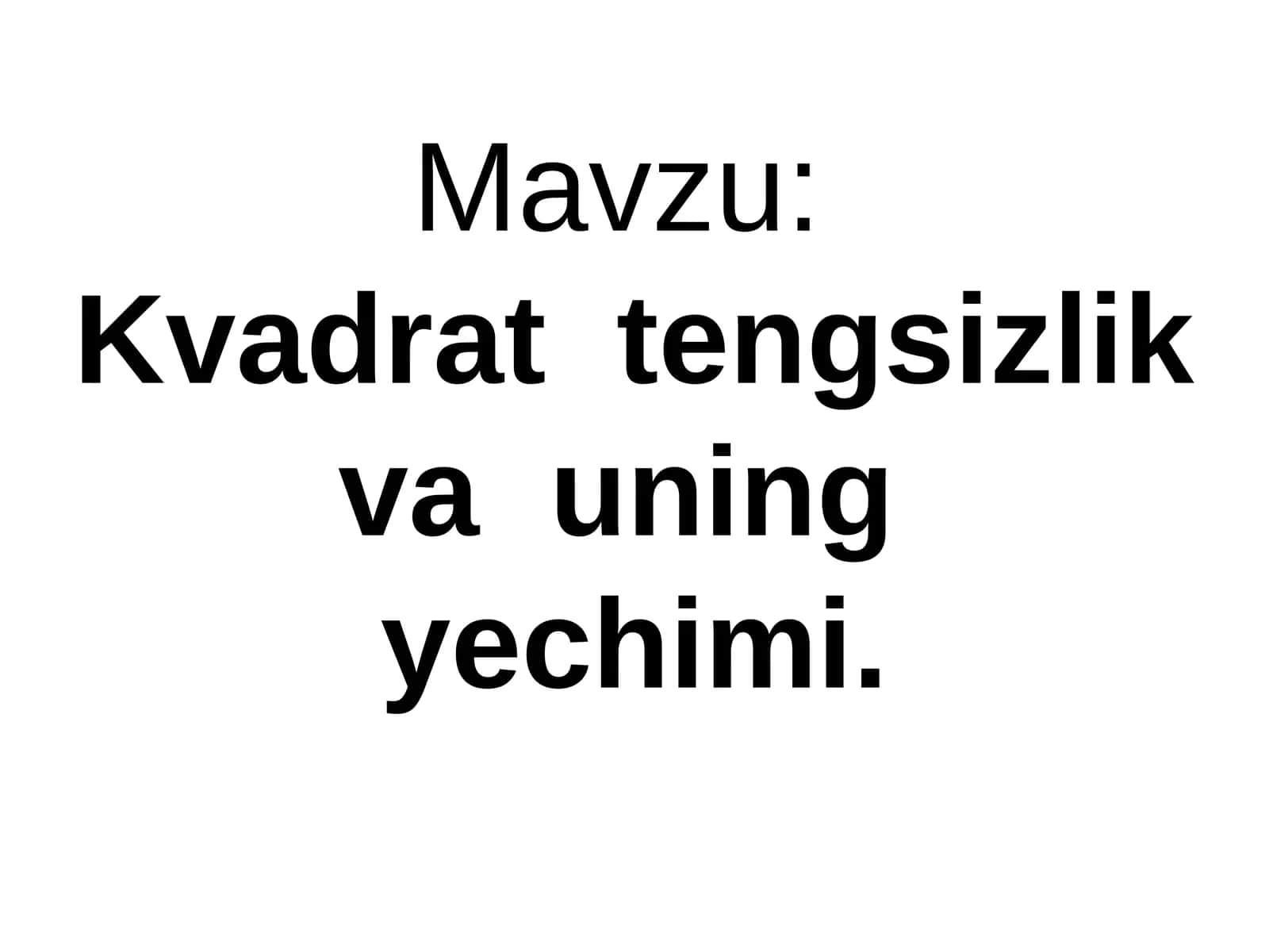 Kvadrat tengsizlik