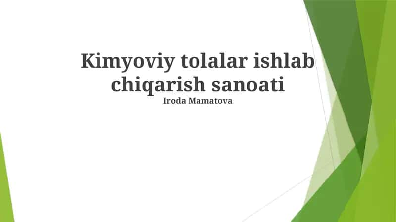 Kimyoviy tolalar ishlab chiqarish sanoati