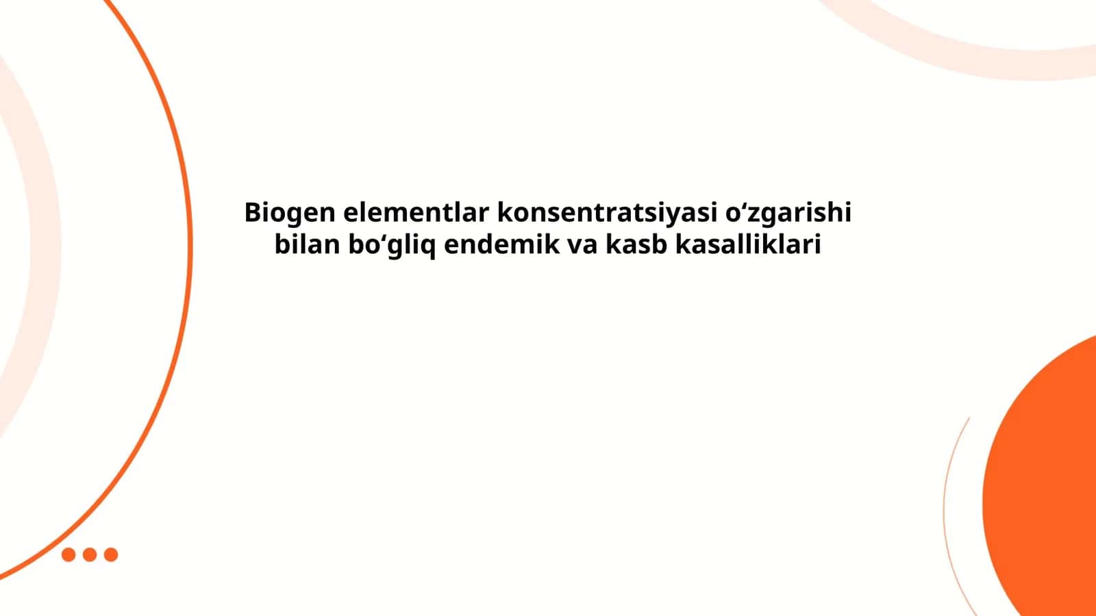 Biogen elementlar konsentratsiyasi oʻzgarishi bilan boʻgliq endemik va kasb kasalliklari