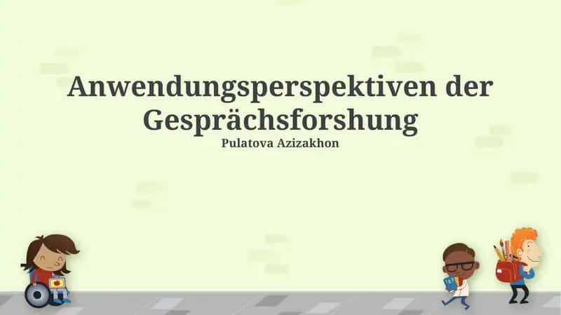 Anwendungsperspektiven der Gesprächsforshung