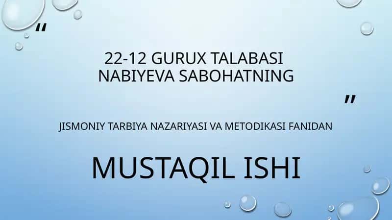 Jismoniy tarbiya