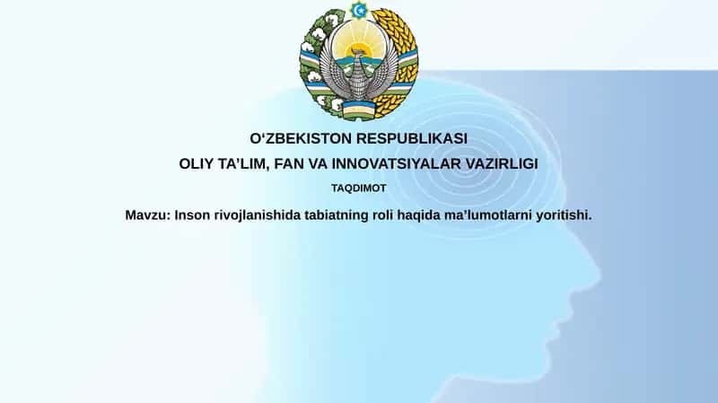 Tabiatning inson taraqqiyotiga ta'siri