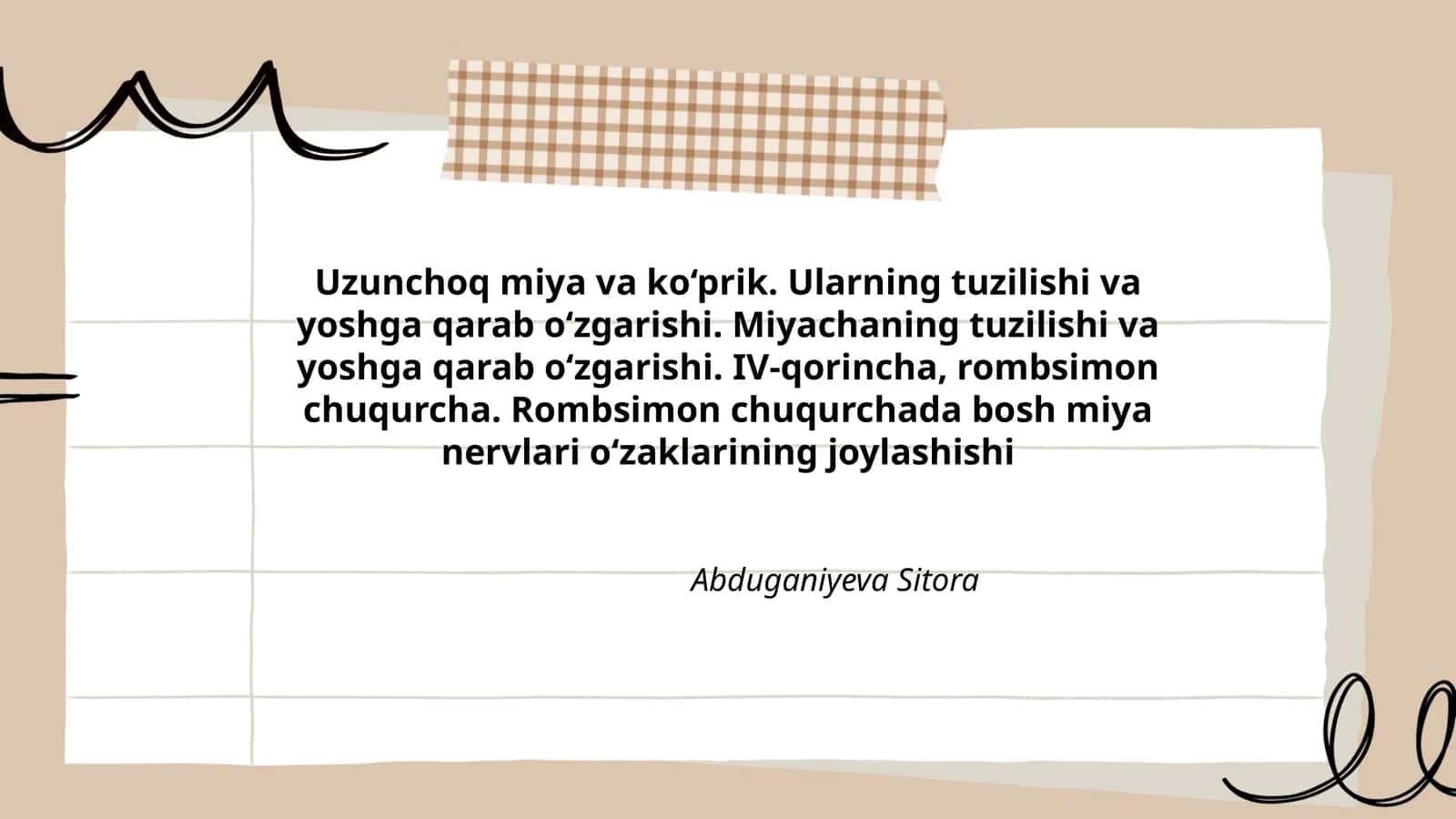 Uzunchoq miya va ko‘prik