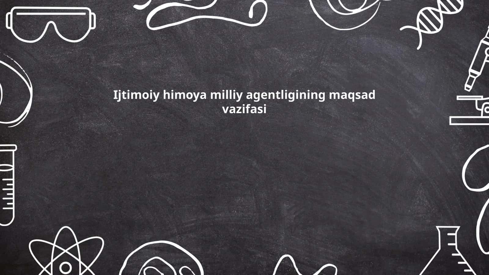 Ijtimoiy himoya milliy agentligining maqsad vazifasi