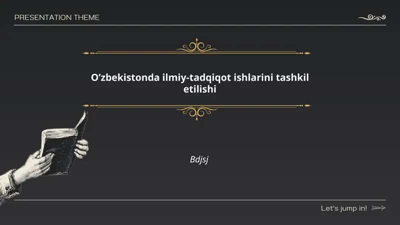 Oʼzbekistonda ilmiy-tadqiqot ishlarini tashkil etilishi
