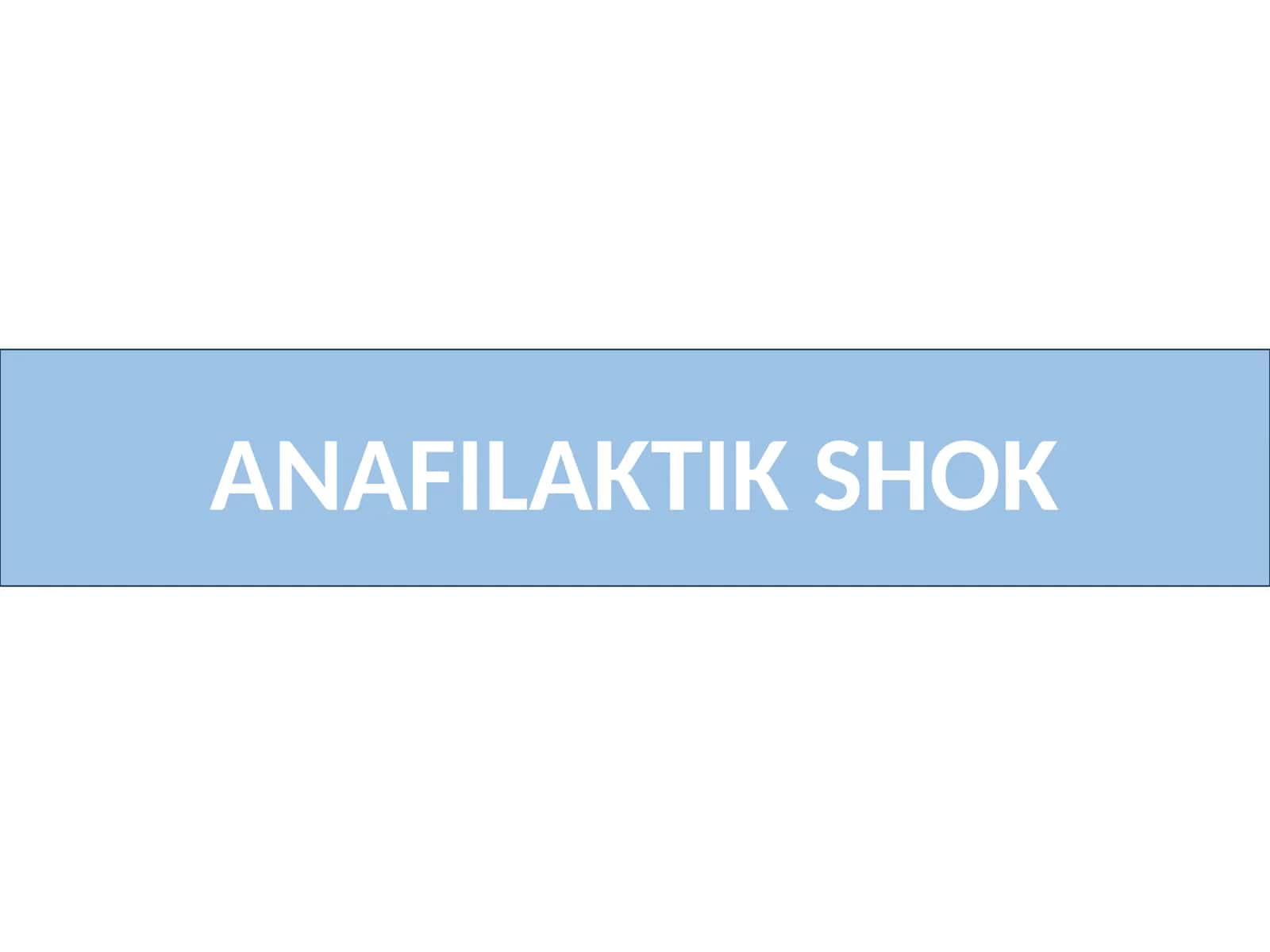 Anafilaktik Shock Usmle maʼlumoti