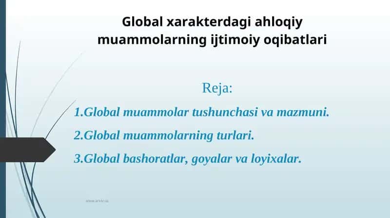 Global muammolar tushunchasi va mazmuni