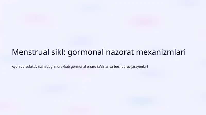 Menstrual sikl