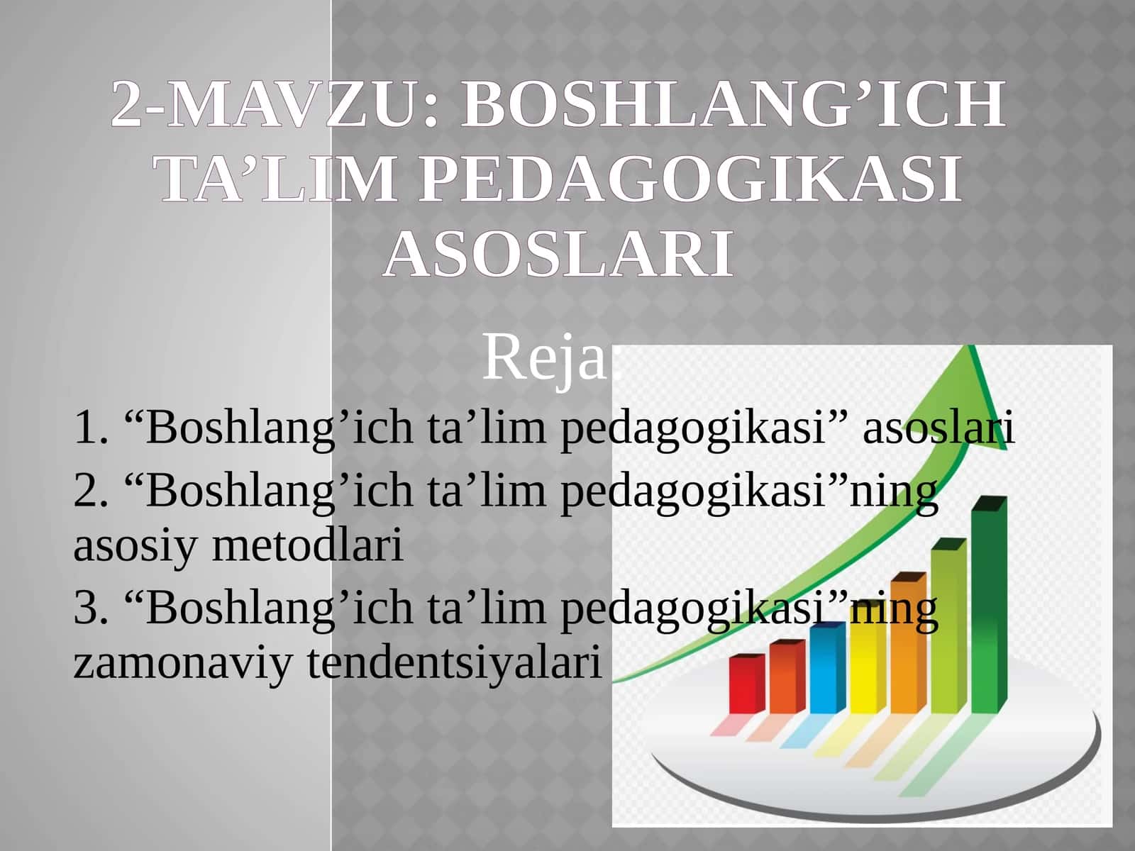 Boshlang’ich ta’lim pedagogikasiasoslari