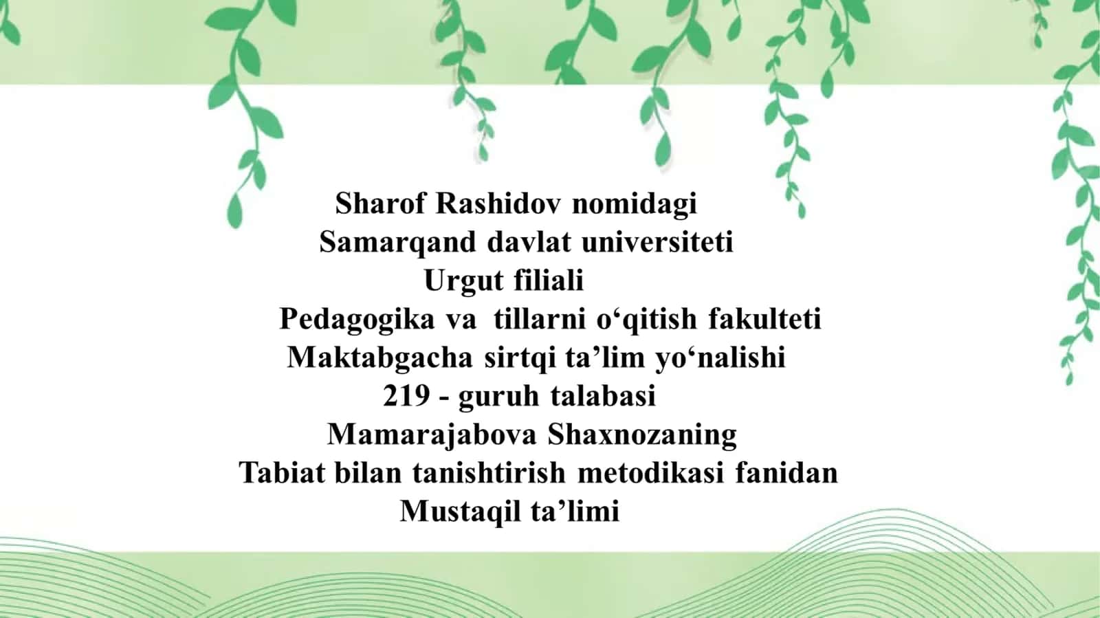 Tabiatqoʻynidaturlixiloʻyinlarnitashkiletish