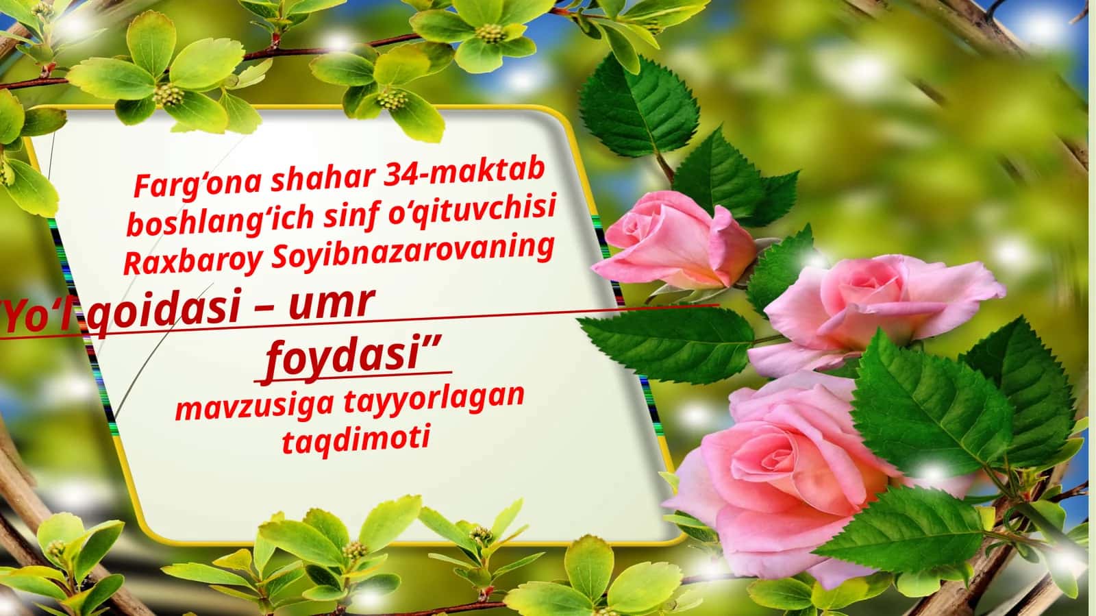 Yo‘lqoidasi–umrfoydasi