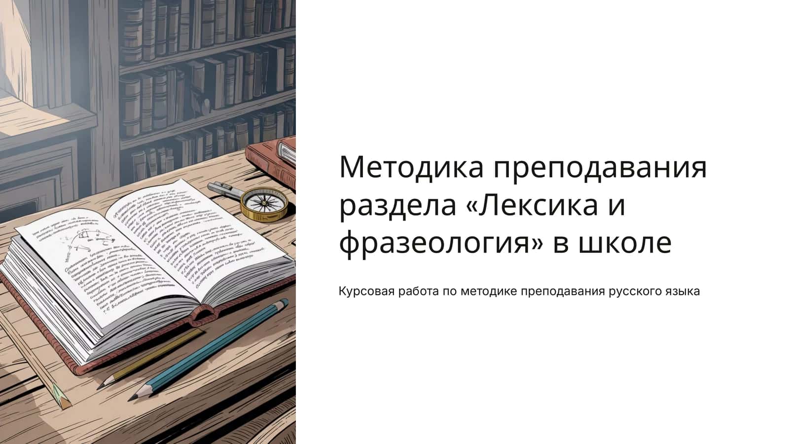 Методика преподавания раздела «Лексика и фразеология» в школе