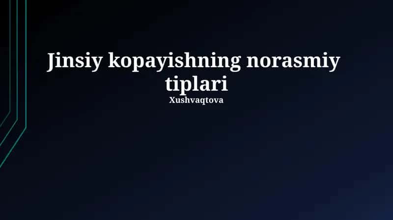Noan'anaviy jinsiy ko'payish turlari