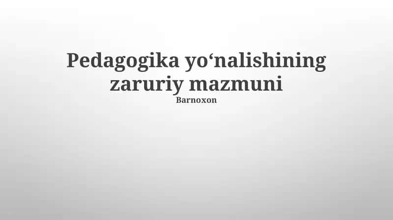 Inklyuziv ta'lim pedagogikasi