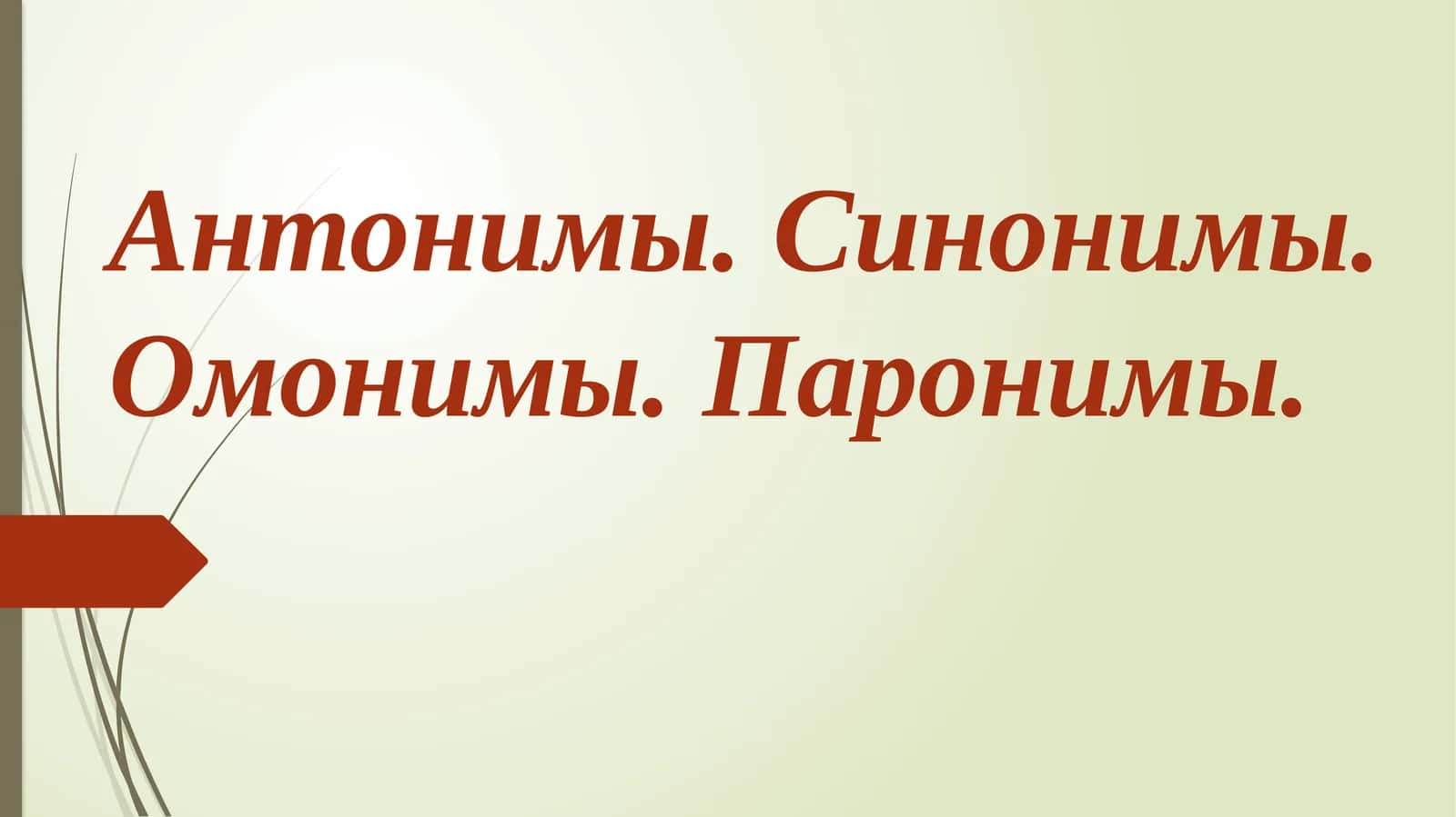 Омонимия и полисемия