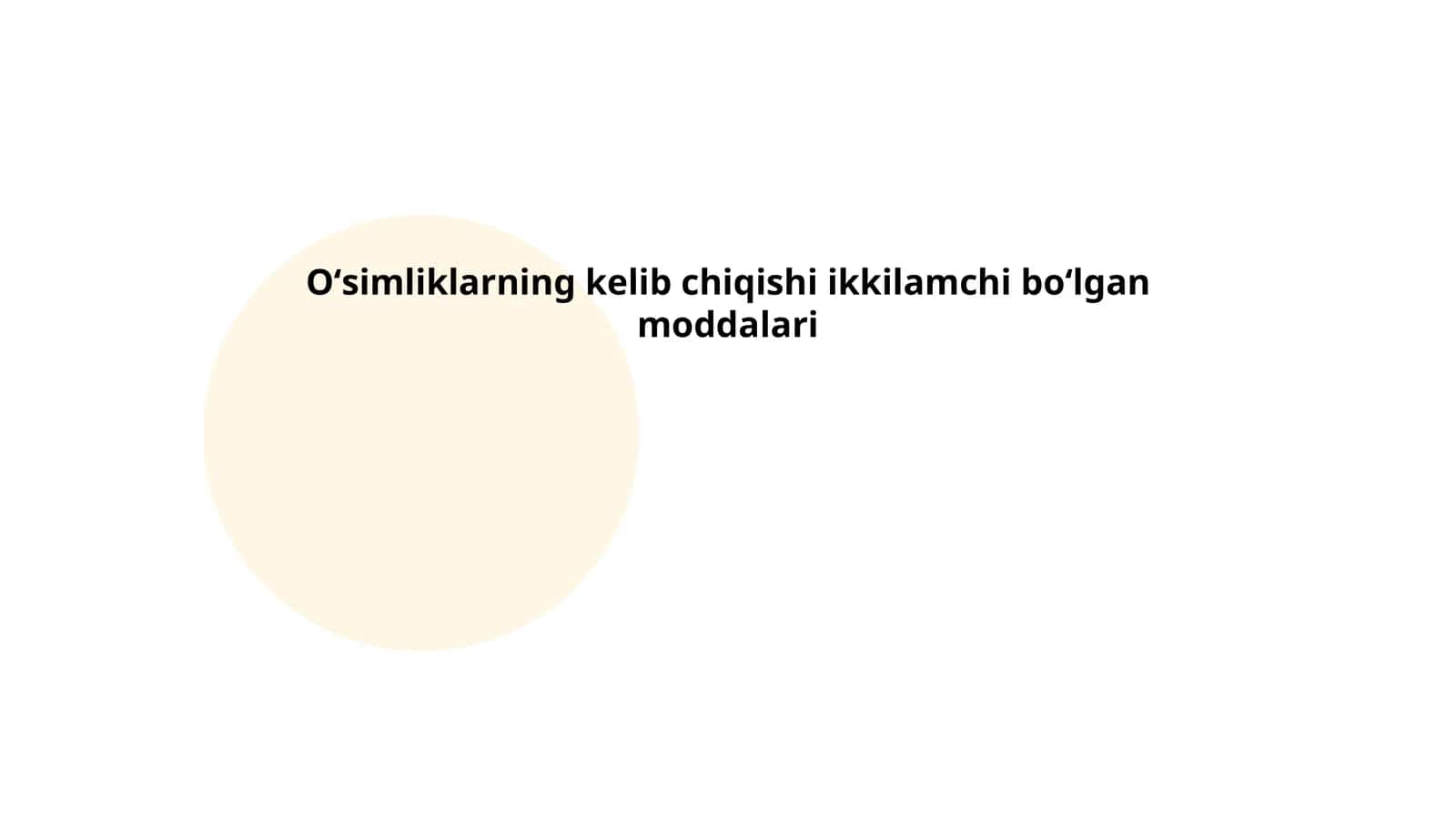 Oʻsimliklarning ikkilamchi moddalarining biologik ahamiyati