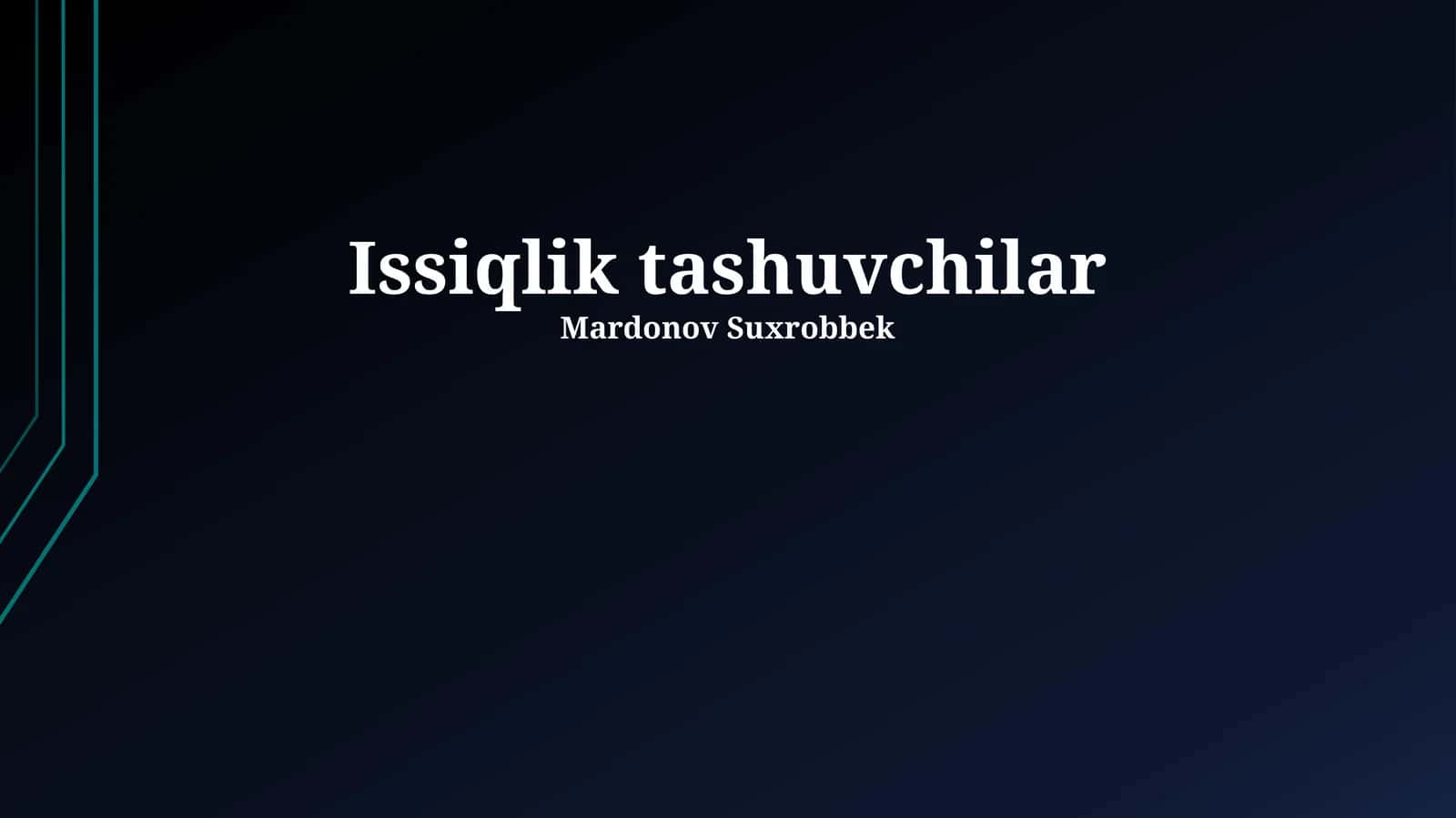 Issiqlik tashuvchilar