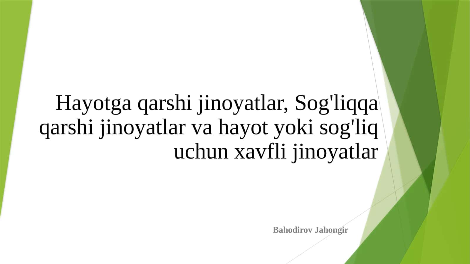 Hayotga qarshi jinoyatlar