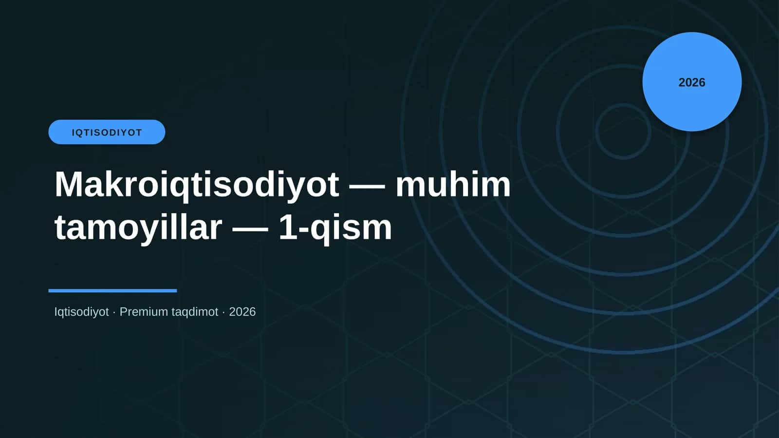 Makroiqtisodiyot — muhim tamoyillar — 1-qism
