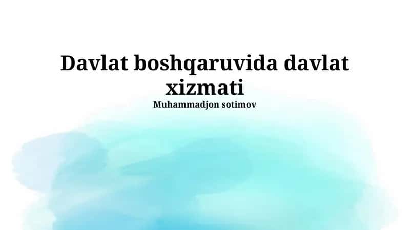 Davlat xizmati