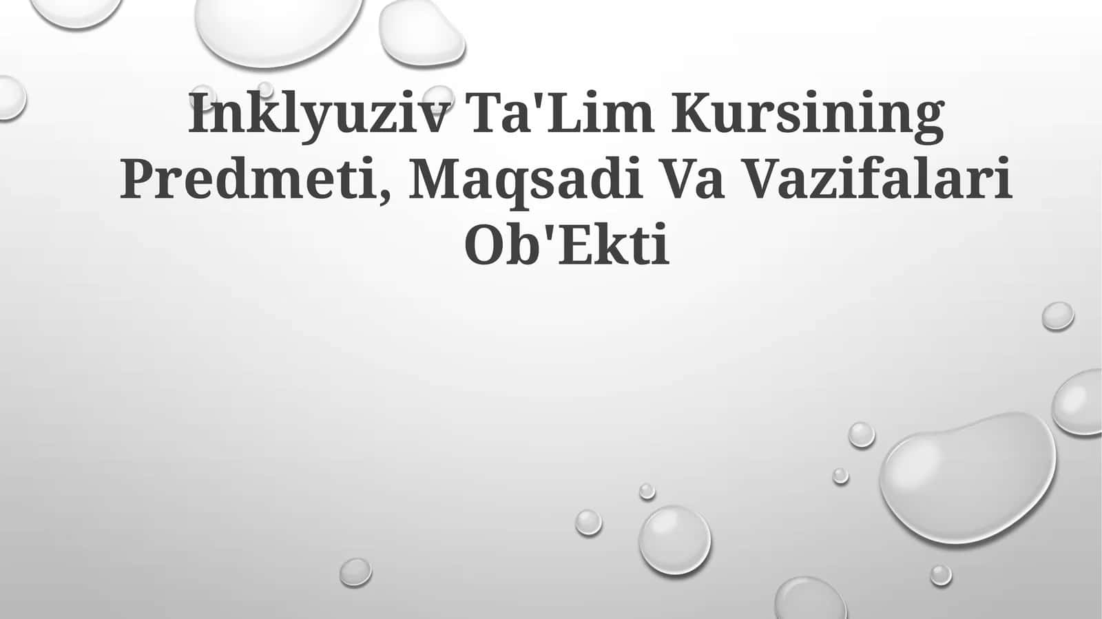 Inklyuziv Ta'Lim Kursi