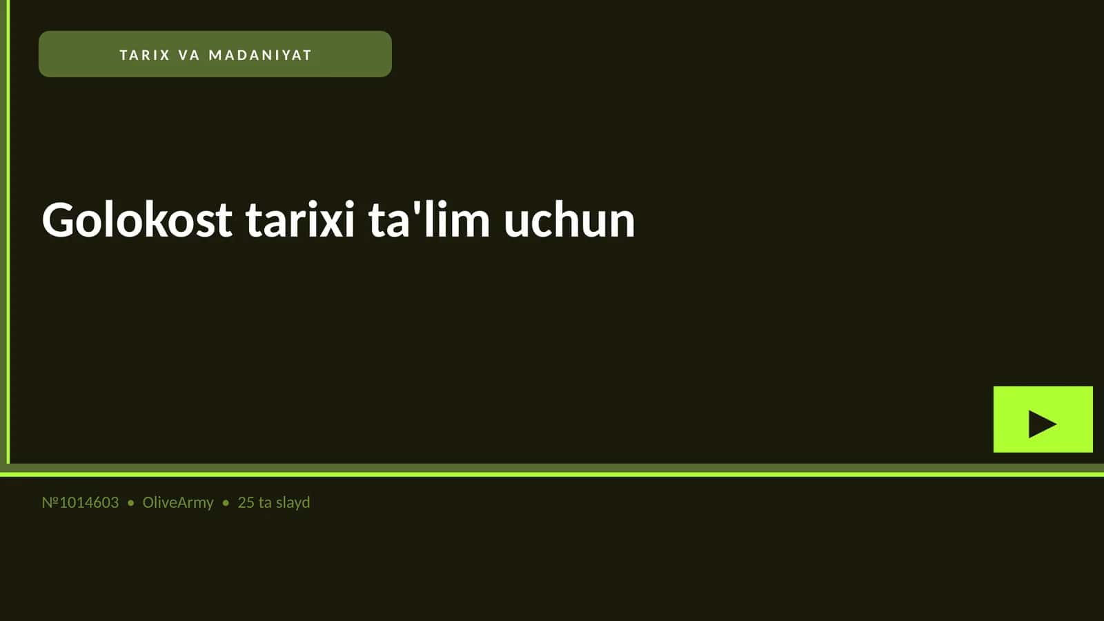 Golokost tarixi ta'lim uchun