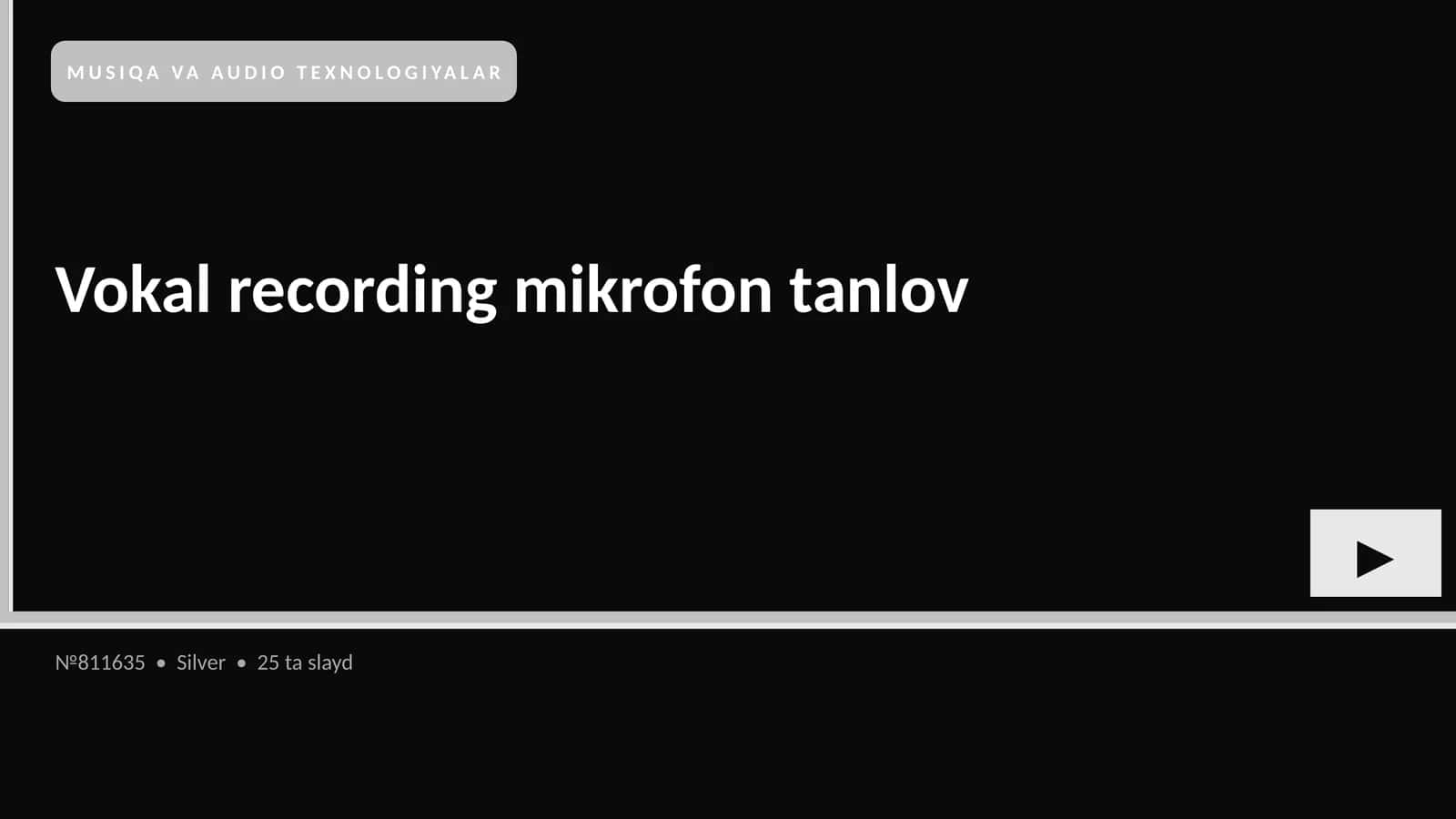 Vokal recording mikrofon tanlov