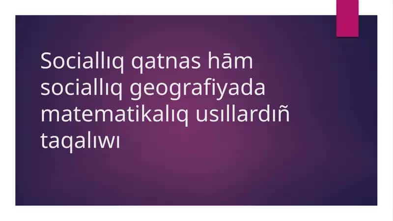 Ekonomikalıq Matematikalıq Modeller Hám Usıllar