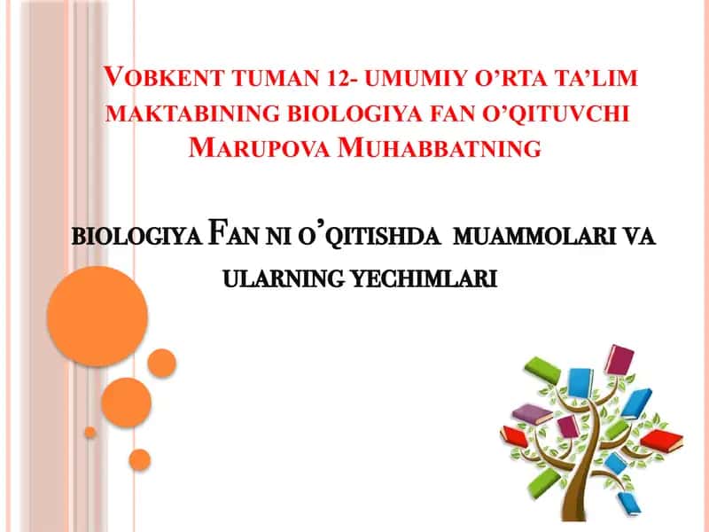 Biologiya fanining ekologik asoslari