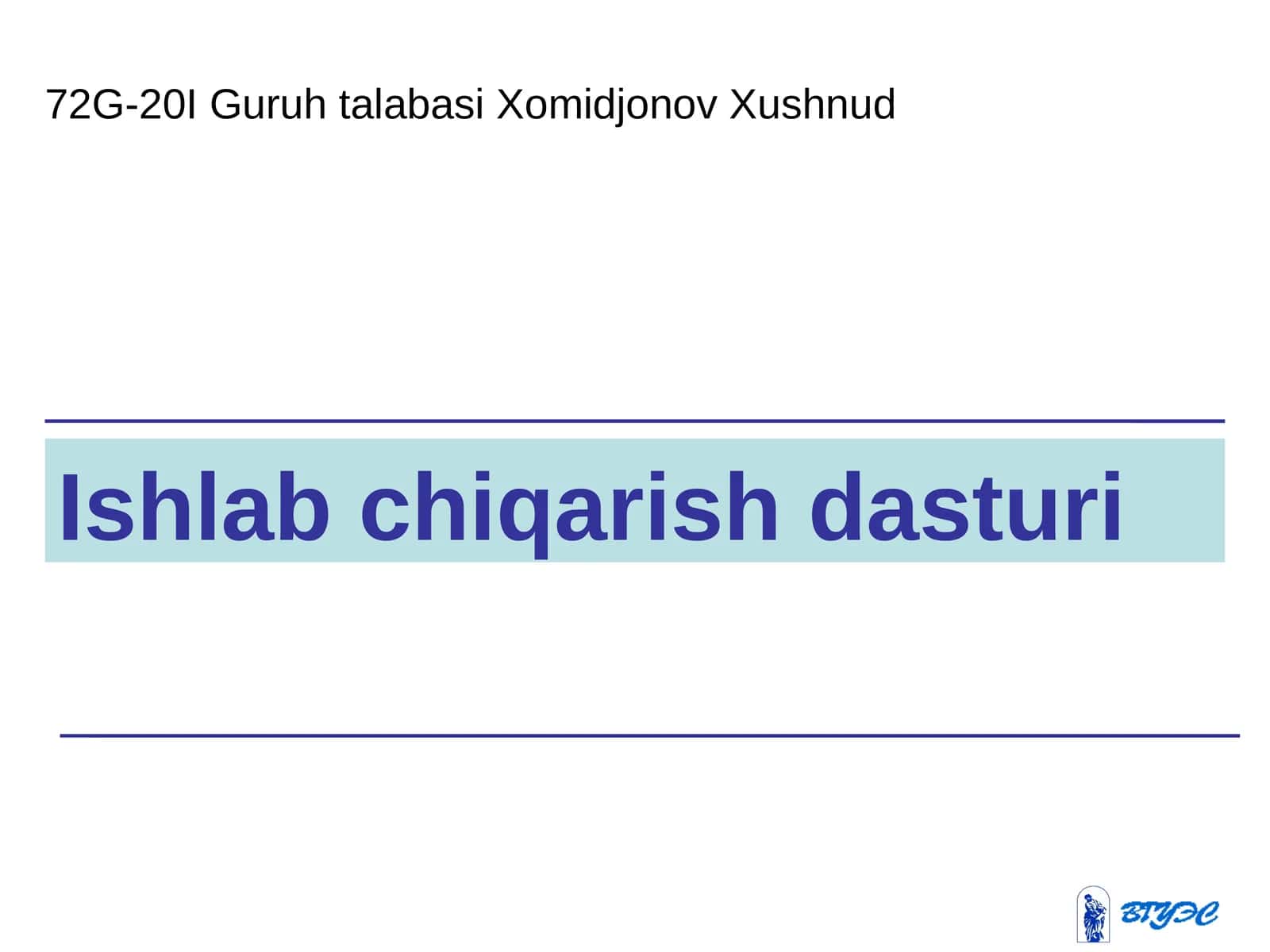 Ishlab chiqarishdasturi