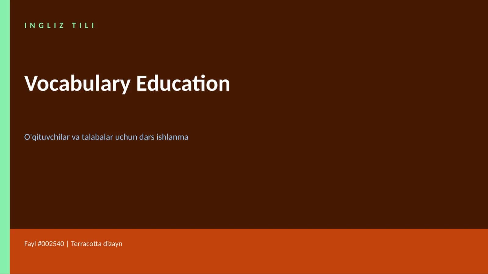 Vocabulary Education