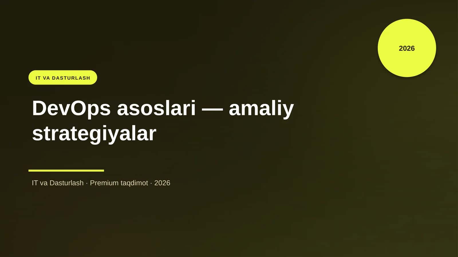 DevOps asoslari — amaliy strategiyalar