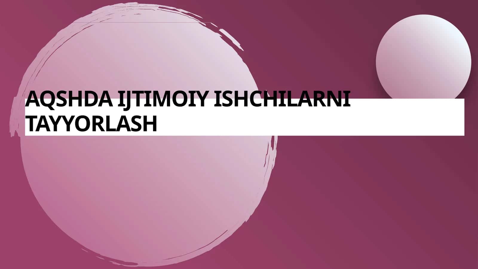 AQSHda ijtimoiy ishchilarni tayyorlash