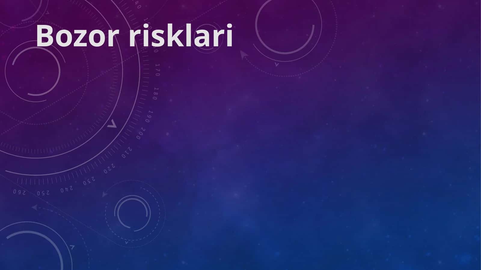 Bozor risklari