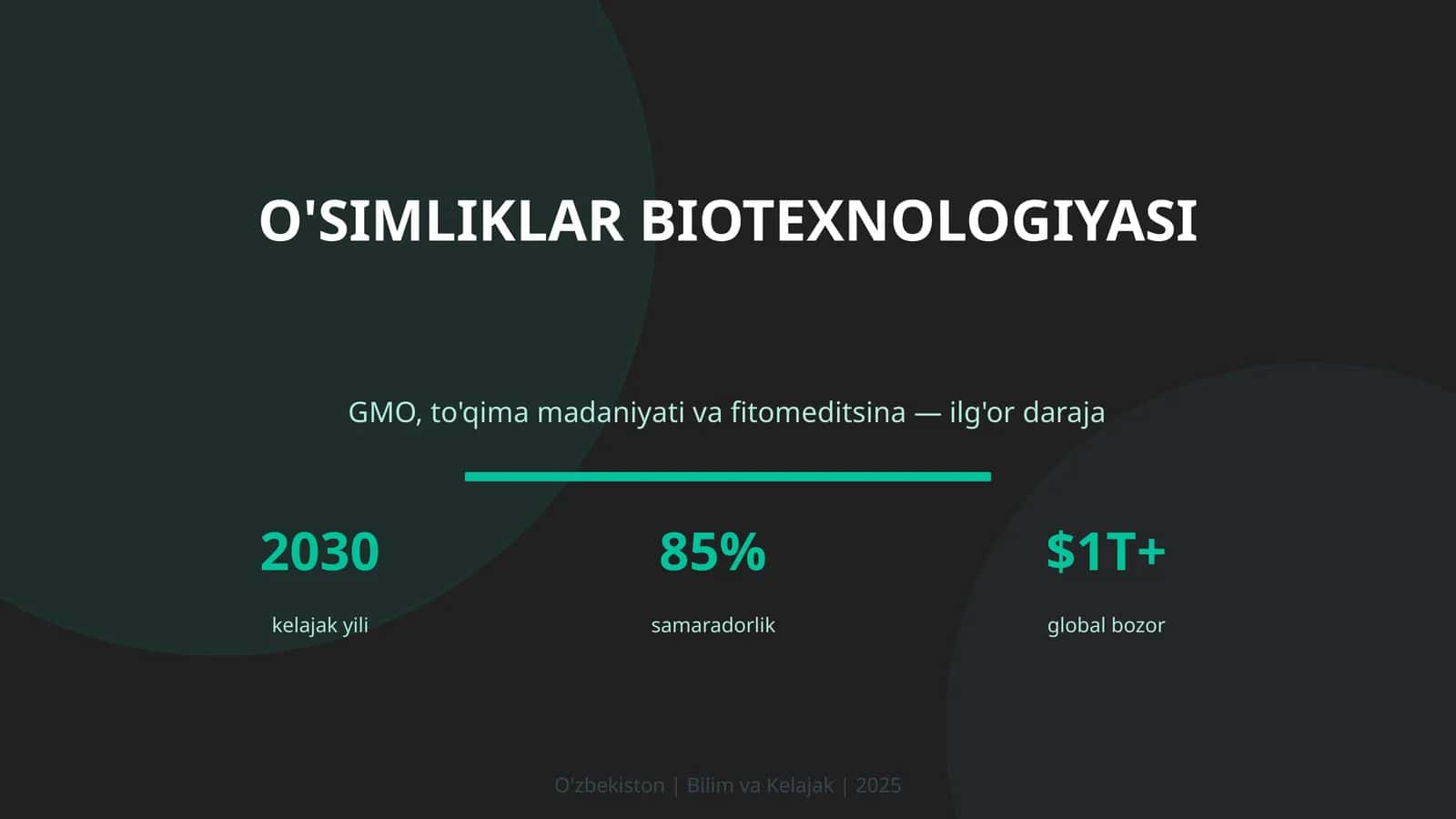 O'SIMLIKLAR BIOTEХNOLOGIYASI