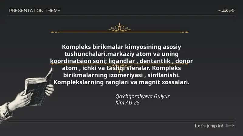 Kompleks birikmalar kimyosining asosiy tushunchalari