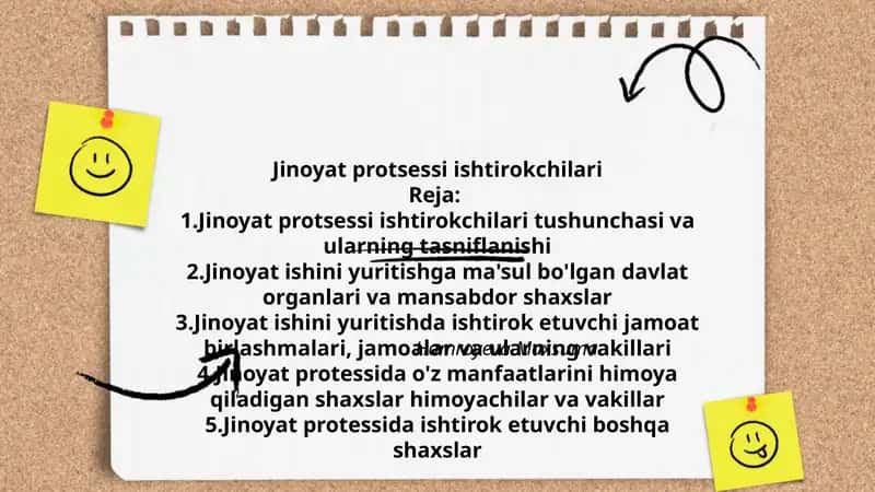 Jinoyat protsessi ishtirokchilari