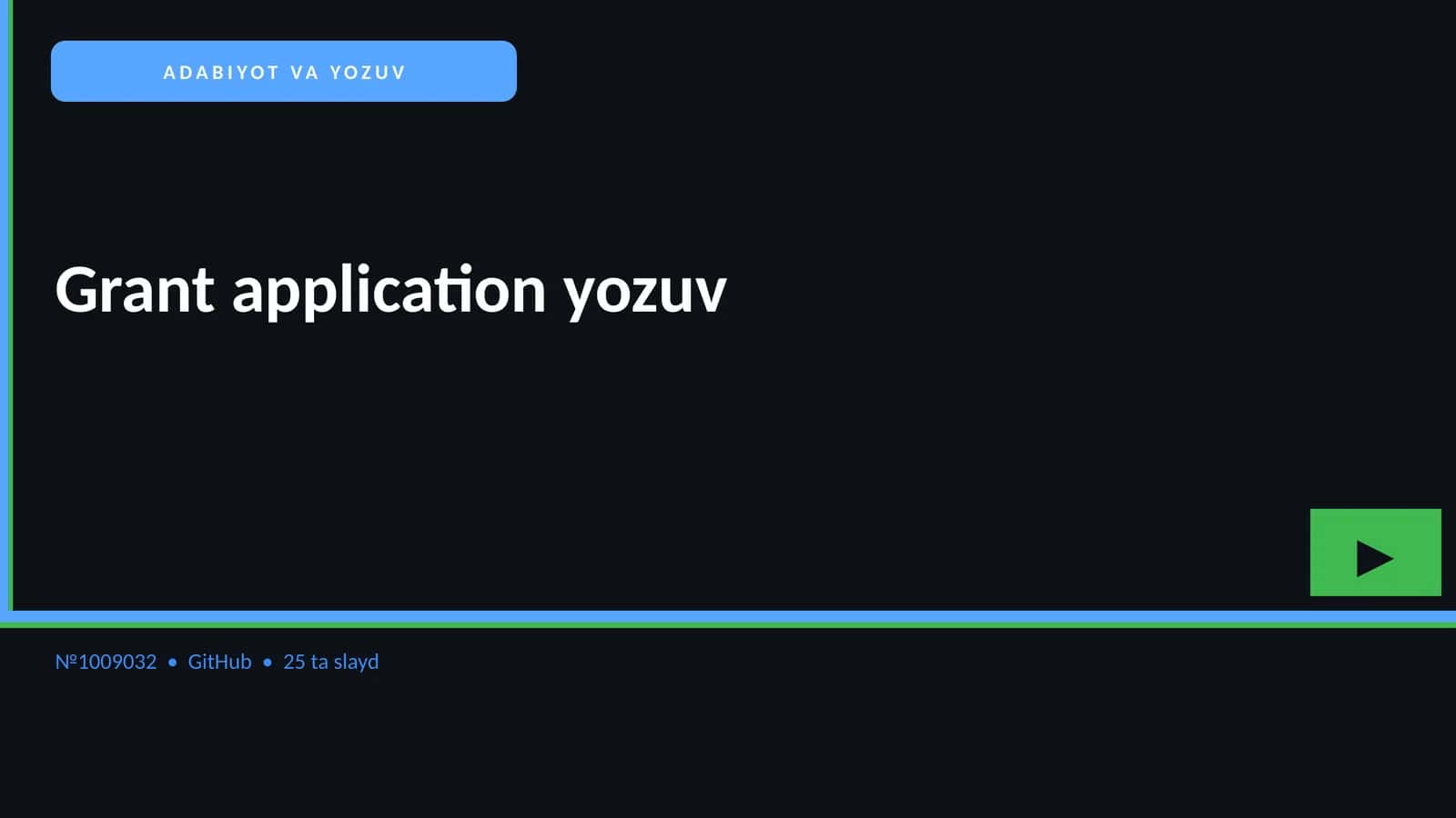 ADABIYOT VA YOZUV