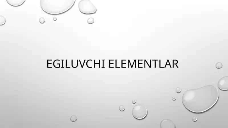 Egiluvchi elementlar