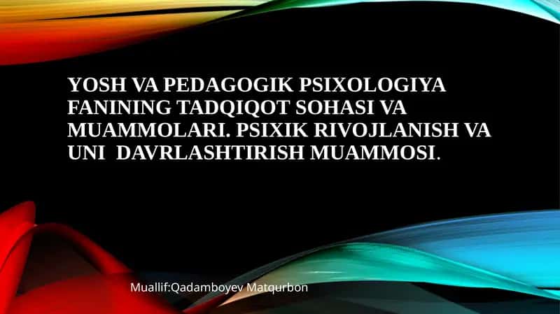Umumiy Psixologiya
