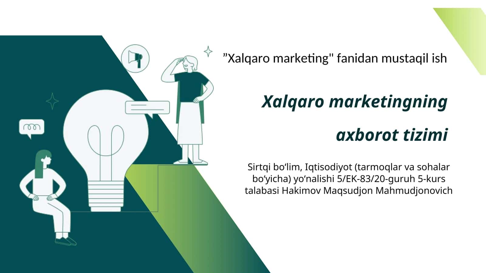 Xalqaro marketingning axborot tizimi