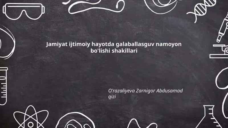 Iqtisodiy globallashuv va jamiyat hayotiga ta'siri