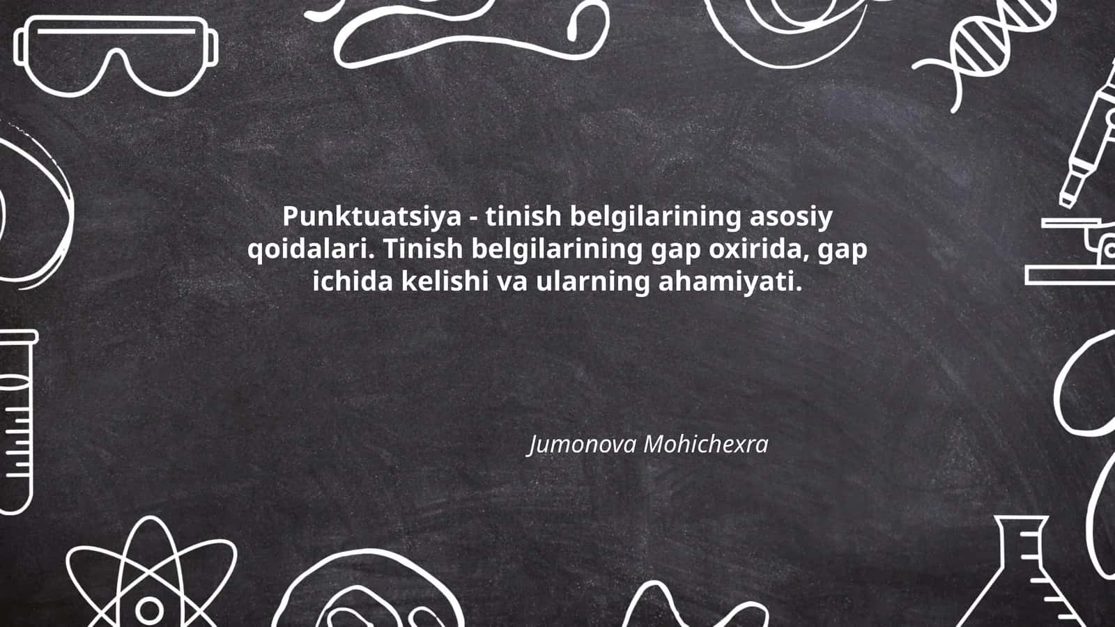 Punktuatsiya - tinish belgilarining asosiy qoidalari