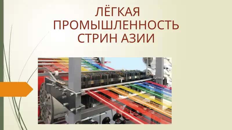 ЛЁГКАЯ ПРОМЫШЛЕННОСТЬСТРИН АЗИИ