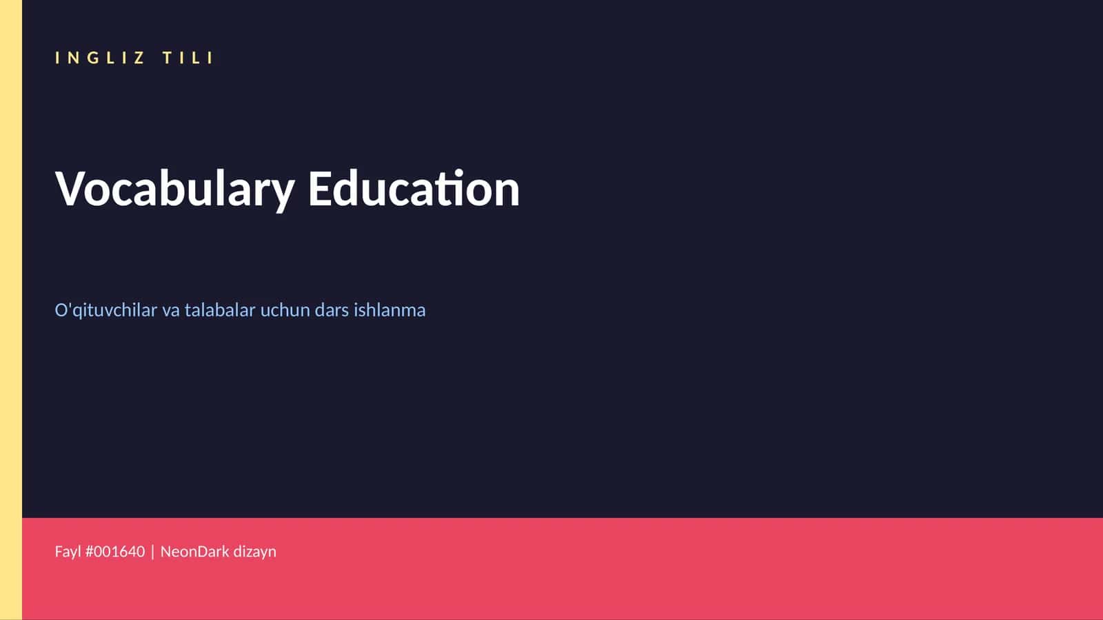 Vocabulary Education