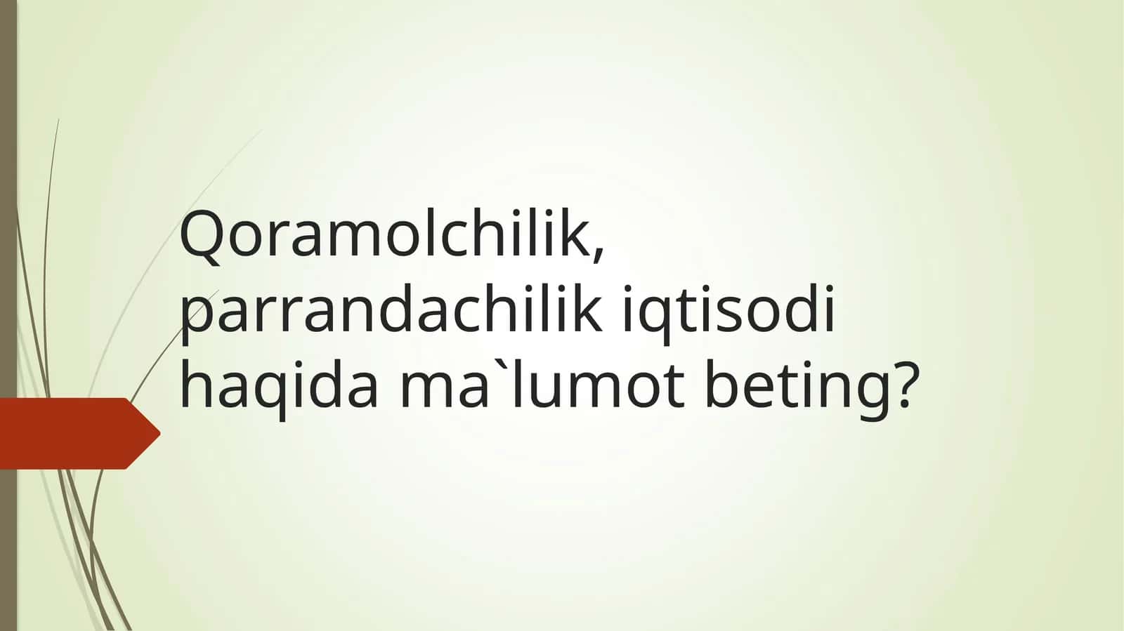 Qoramolchilik