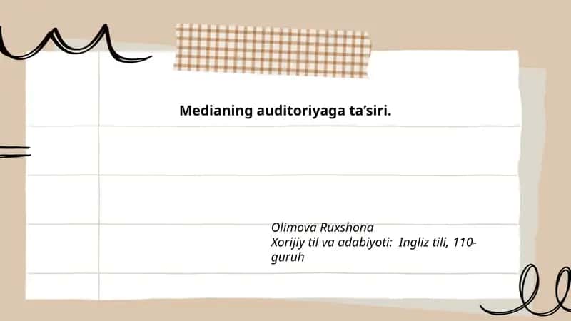 Medianing auditoriyaga ta’siri